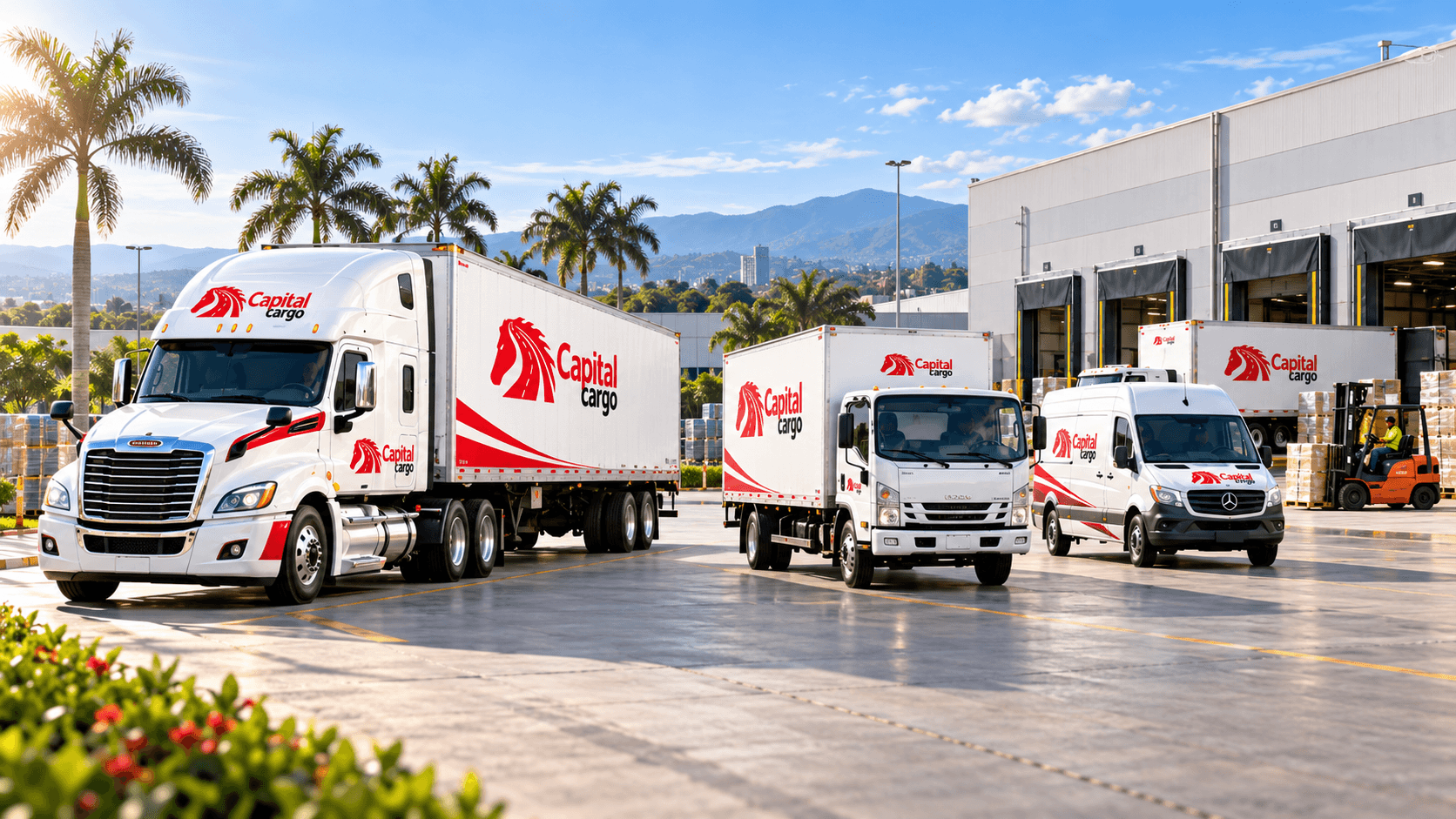 Flota de Capital Cargo en centro logístico del Valle del Cauca